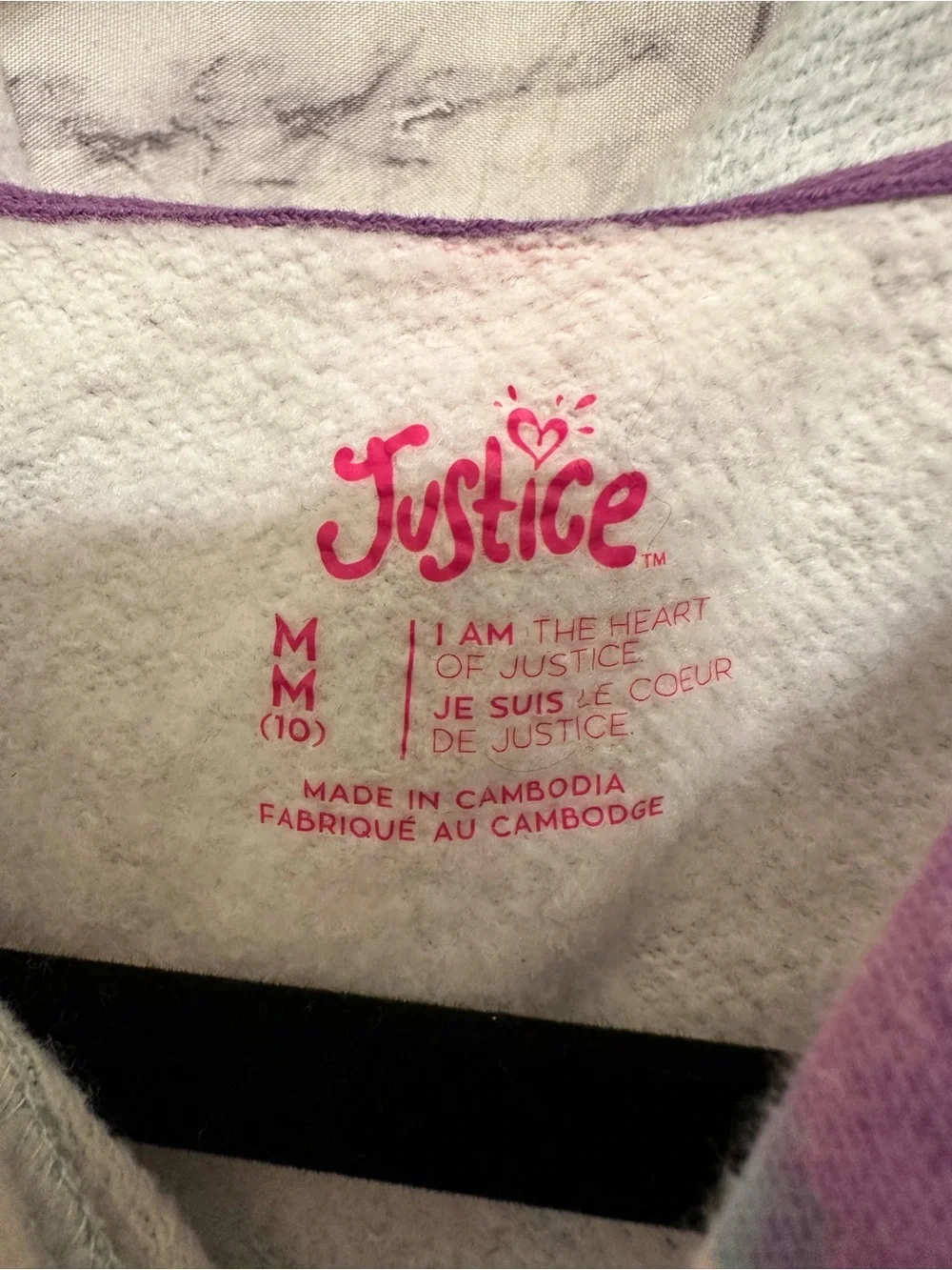 Justice Tie-Dye Peace Sign Hoodie - Pink, Purple & Teal
